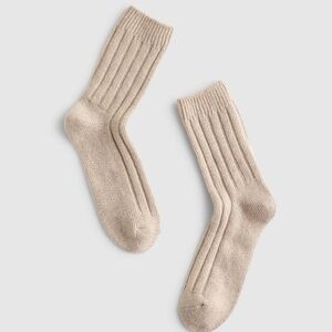 NWT Madewell Ribbed Crew Socks with Wool and Cashmere